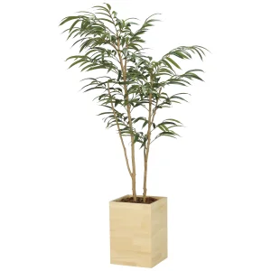 光触媒 人工観葉植物 造花 ウッドボックスショウナンゴム1.8 (高さ180cm) (2300A580)