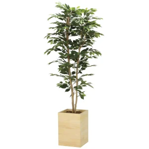 光触媒 人工観葉植物 造花 ウッドボックスベンジャミン1.8 (高さ180cm) (2301A520)