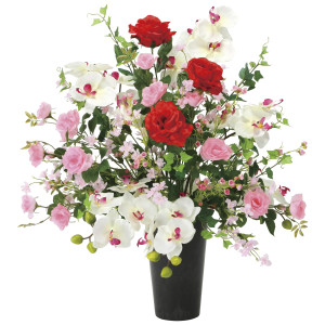 光触媒 人工観葉植物 造花 エレガンスレッド (高さ70cm) (2365P215)