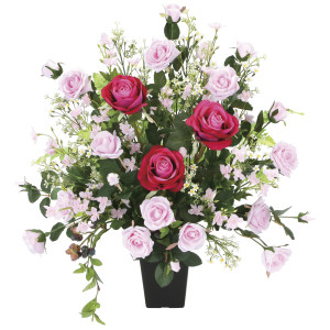 光触媒 人工観葉植物 造花 ファーストローズ (高さ60cm) (2367P250)