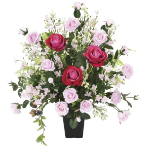 光触媒 人工観葉植物 造花 ファーストローズ (高さ60cm) (2367P250)