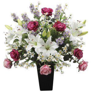 光触媒 人工観葉植物 造花 プレミアムカサブランカ (高さ68cm) (2368R250)