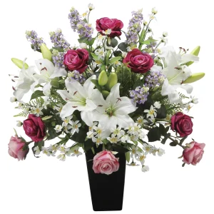 光触媒 人工観葉植物 造花 プレミアムカサブランカ (高さ68cm) (2368R250)