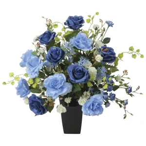 光触媒 人工観葉植物 造花 ブルースターローズ (高さ55cm) (2373R150)