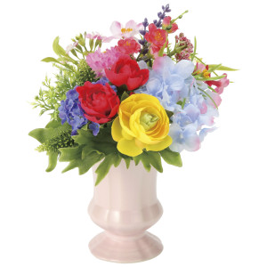 光触媒 人工観葉植物 造花 ビタミンローズ (高さ21cm) (2385A35)