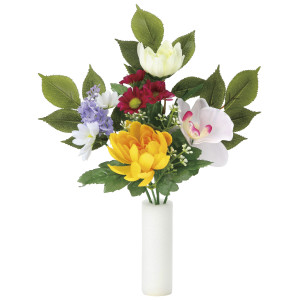 造花 仏花ラン1本 (高さ28cm) (2390R14N) ※光触媒無し