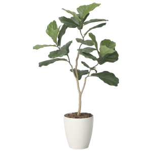 光触媒 人工観葉植物 造花 デザインカシワバゴム1.1 (高さ110cm) (2414A160)