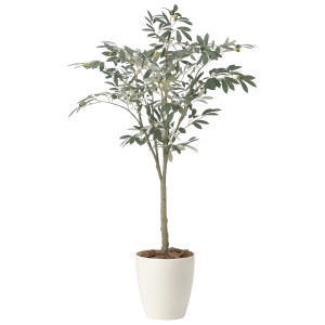 光触媒 人工観葉植物 造花 オリーブツリー1.35 (高さ135cm) (2433A220)