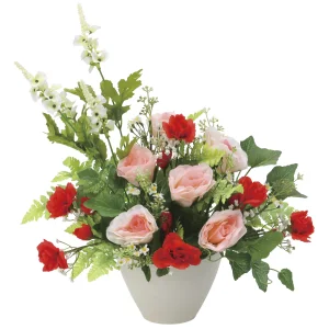 光触媒 人工観葉植物 造花 アサミローズ (高さ40cm) (2450A75)