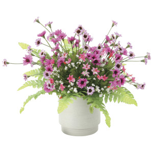 光触媒 人工観葉植物 造花 ビューティーデージー (高さ27cm) (2470A38)