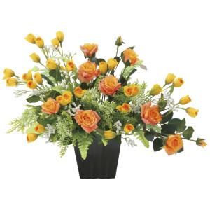 光触媒 人工観葉植物 造花 ツートンローズ (高さ36cm) (2475P85)