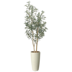光触媒 人工観葉植物 造花 スリムオリーブ1.6 (高さ160cm) (2519R400)