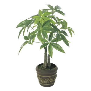 光触媒 人工観葉植物 造花 パキラポットM (高さ41cm) (252K50)