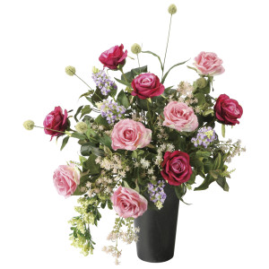 光触媒 人工観葉植物 造花 ロイヤルピンク (高さ67cm) (2537R180)