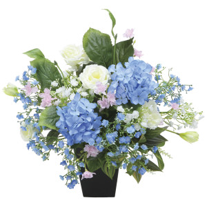 光触媒 人工観葉植物 造花 ファーストブルー (高さ44cm) (2539A100)