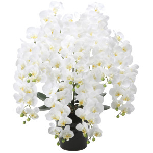 光触媒 人工観葉植物 造花 フレッシュロング胡蝶蘭7本立W (高さ90cm) (2578A500)