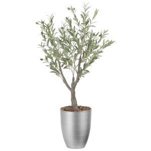 光触媒 人工観葉植物 造花 インテリアオリーブ1.25 (高さ125cm) (2591A300)