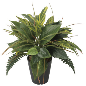 光触媒 人工観葉植物 造花 ミックスフィロ (高さ51cm) (2623A80)