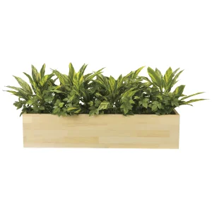 光触媒 人工観葉植物 造花 ウッドボックスH (高さ45cm) (2624A380)