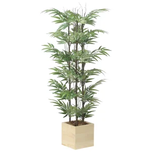 光触媒 人工観葉植物 造花 ウッドボックス黒竹1.2 (高さ120cm) (2632A300)
