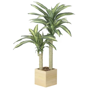 光触媒 人工観葉植物 造花 ウッドボックス幸福の木1.0 (高さ100cm) (2634A300)
