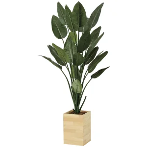 光触媒 人工観葉植物 造花 ウッドボックスストレチアW1.6 (高さ160cm) (2638A620)