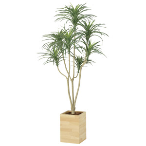 光触媒 人工観葉植物 造花 ウッドボックスユッカ1.6 (高さ160cm) (2640A470)