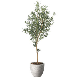 光触媒 人工観葉植物 造花 ナチュラルオリーブ1.6 (高さ160cm) (2649A620)