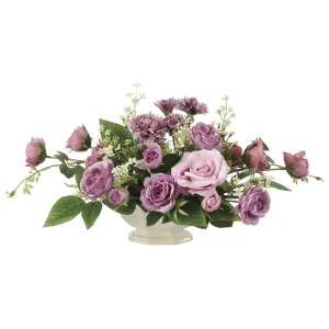 光触媒 人工観葉植物 造花 パステルモーブ (高さ24cm) (2672A85)