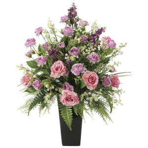 光触媒 人工観葉植物 造花 ビクトリアローズ (高さ81cm) (2679A330)