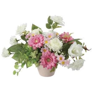 光触媒 人工観葉植物 造花 エミリーガーベラ (高さ23cm) (2682A70)