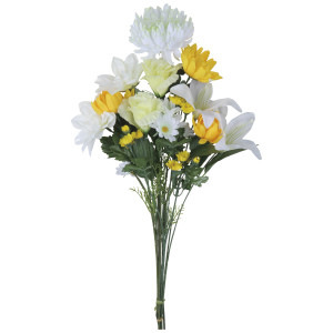 造花 上手組仏花ホワイト1本 (高さ50cm) (2693A28N) ※光触媒無し