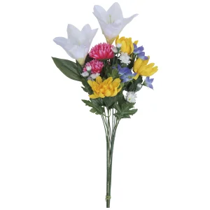 造花 手組仏花ボールマム1本 (高さ45cm) (2697A18N) ※光触媒無し