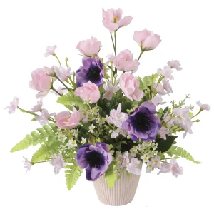 光触媒 人工観葉植物 造花 ニコルローズ (高さ32cm) (2701A48)