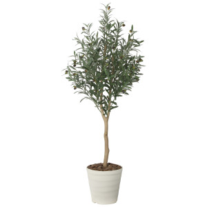 光触媒 人工観葉植物 造花 オリーブグレイス1.6 (高さ160cm) (2721A340)