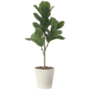 光触媒 人工観葉植物 造花 カシワバゴム90(ポリ製) (高さ90cm) (2724A100)