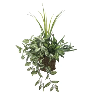 光触媒 人工観葉植物 造花 壁掛けナチュラルグラス (高さ65cm) (281P80)