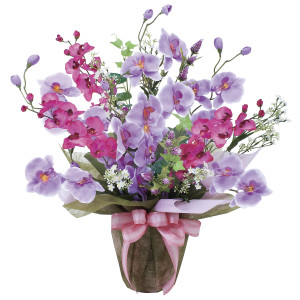 光触媒 人工観葉植物 造花 ツインコチョウラン (高さ60cm) (319R90)