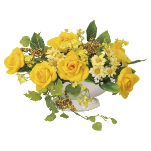 光触媒 人工観葉植物 造花 マーメイドローズ (高さ19cm) (340R45)