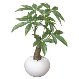 光触媒 人工観葉植物 造花 パキラポット (高さ27cm) (386A30)