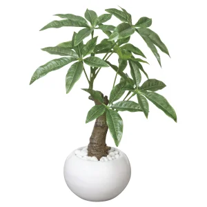 光触媒 人工観葉植物 造花 パキラポット (高さ27cm) (386A30)