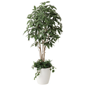 光触媒 人工観葉植物 造花 パキラ1.8 植栽付 (高さ180cm) (412P515)