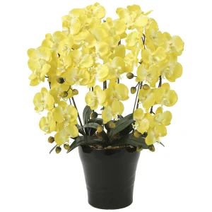 光触媒 人工観葉植物 造花 クイーン胡蝶蘭5本立Y (高さ74cm) (448A150)