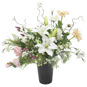 光触媒 人工観葉植物 造花 ツインカサブランカ (高さ55cm) (460R140)