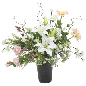 光触媒 人工観葉植物 造花 ツインカサブランカ (高さ55cm) (460R140)