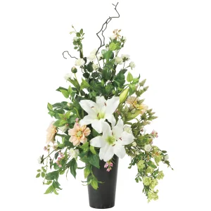 光触媒 人工観葉植物 造花 スタイリッシュカサブランカ (高さ82cm) (537R180)