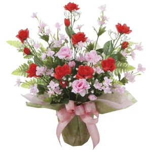 光触媒 人工観葉植物 造花 パーティーローズ (高さ45cm) (545R70)