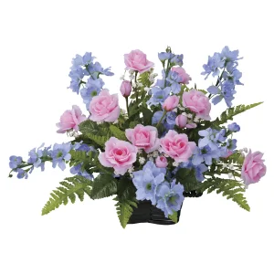 光触媒 人工観葉植物 造花 マリエブルー (高さ28cm) (58R50)