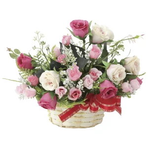 光触媒 人工観葉植物 造花 フレアローズ (高さ20cm) (695R45)