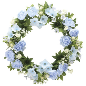 光触媒 人工観葉植物 造花 ローズリースBL (高さ28cm) (767K35)